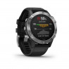 RELOJ GARMIN FENIX 6 Plata Negro Con Correa Negra