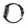 RELOJ GARMIN FENIX 6 SOLAR Plateado Con Correa Negra