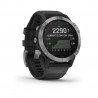 RELOJ GARMIN FENIX 6 SOLAR Plateado Con Correa Negra